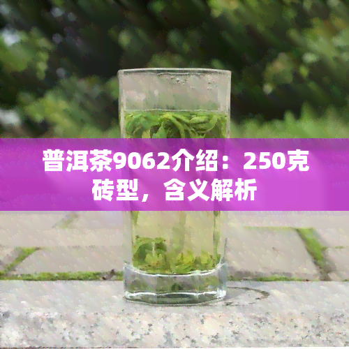 普洱茶9062介绍：250克砖型，含义解析