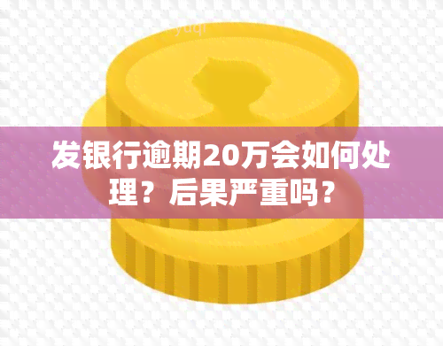 发银行逾期20万会如何处理？后果严重吗？