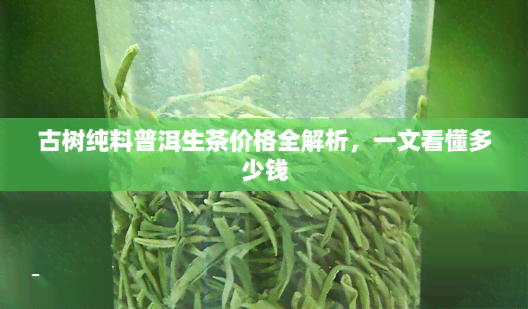 古树纯料普洱生茶价格全解析，一文看懂多少钱