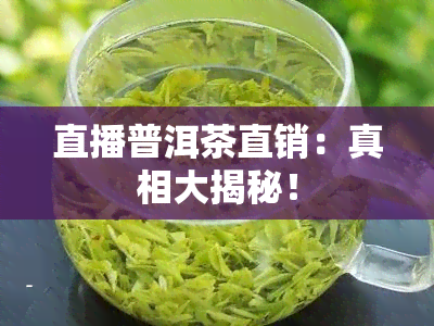 直播普洱茶直销：真相大揭秘！