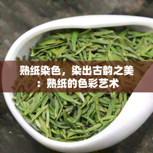 熟纸染色，染出古韵之美：熟纸的色彩艺术