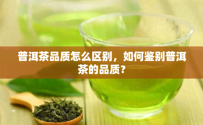 普洱茶品质怎么区别，如何鉴别普洱茶的品质？