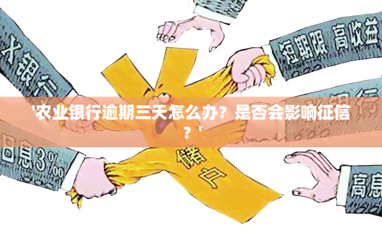 '农业银行逾期三天怎么办？是否会影响征信？'