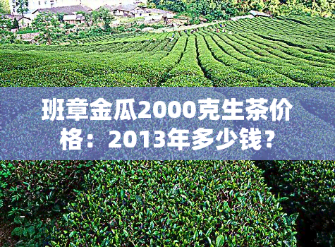 班章金瓜2000克生茶价格：2013年多少钱？