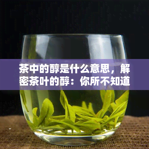 茶中的醇是什么意思，解密茶叶的醇：你所不知道的味道秘密