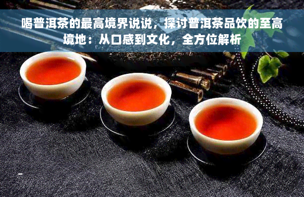 喝普洱茶的更高境界说说，探讨普洱茶品饮的至高境地：从口感到文化，全方位解析