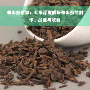 普洱茶讲堂：专家深度解析普洱茶的制作、品鉴与收藏