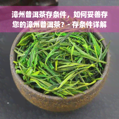 漳州普洱茶存条件，如何妥善存您的漳州普洱茶？- 存条件详解