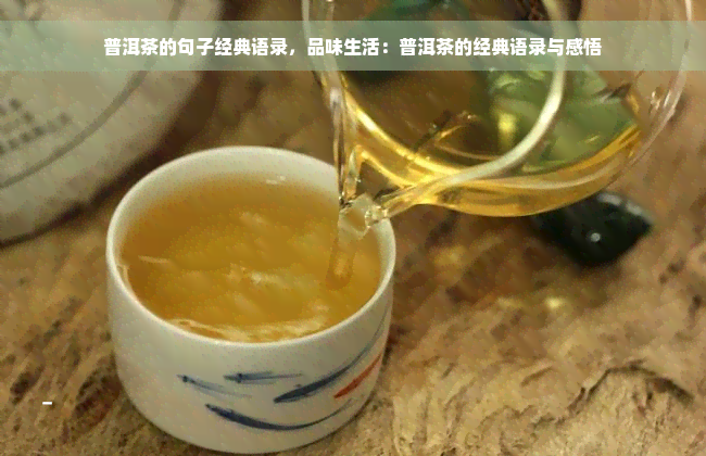 普洱茶的句子经典语录，品味生活：普洱茶的经典语录与感悟