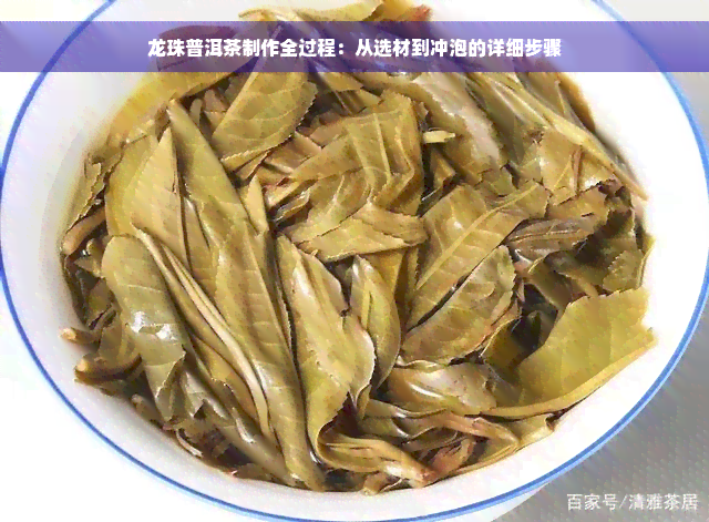 龙珠普洱茶制作全过程：从选材到冲泡的详细步骤