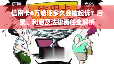 信用卡6万逾期多久会被起诉？后果、利息及法律责任全解析