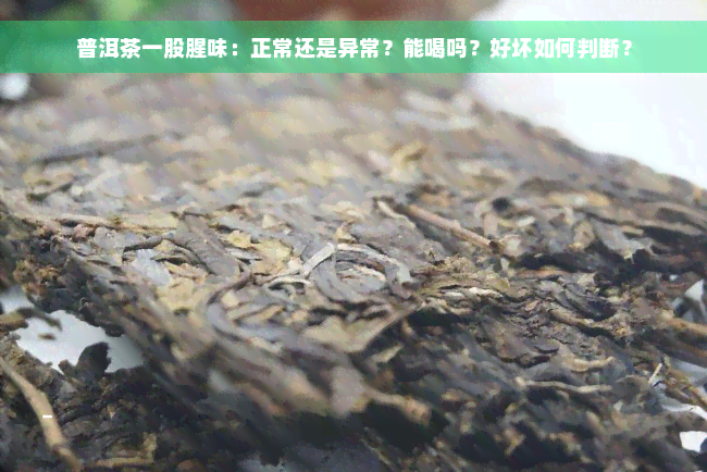 普洱茶一股腥味：正常还是异常？能喝吗？好坏如何判断？