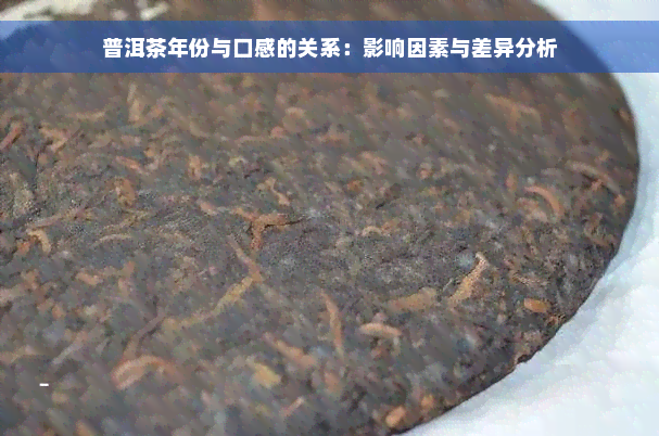 普洱茶年份与口感的关系：影响因素与差异分析