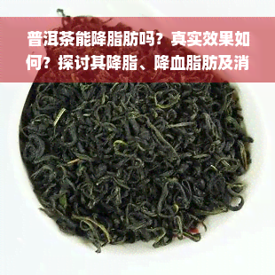 普洱茶能降脂肪吗？真实效果如何？探讨其降脂、降血脂肪及消脂作用