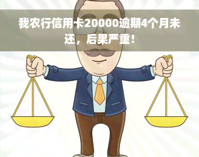 我农行信用卡20000逾期4个月未还，后果严重！