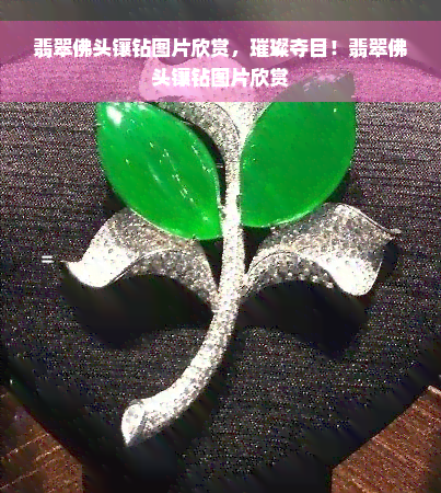 翡翠佛头镶钻图片欣赏，璀璨夺目！翡翠佛头镶钻图片欣赏