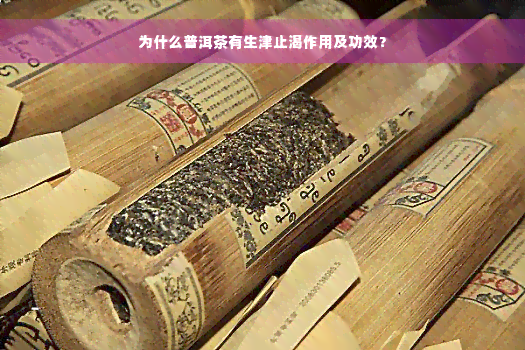 为什么普洱茶有生津止渴作用及功效？