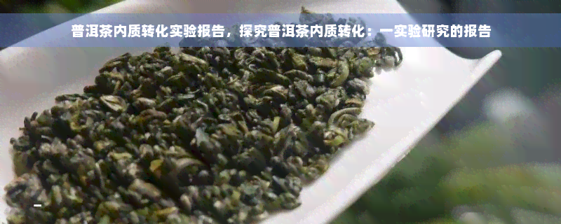 普洱茶内质转化实验报告，探究普洱茶内质转化：一实验研究的报告