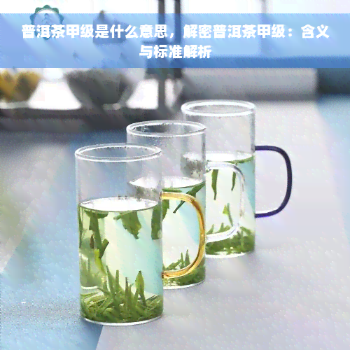 普洱茶甲级是什么意思，解密普洱茶甲级：含义与标准解析