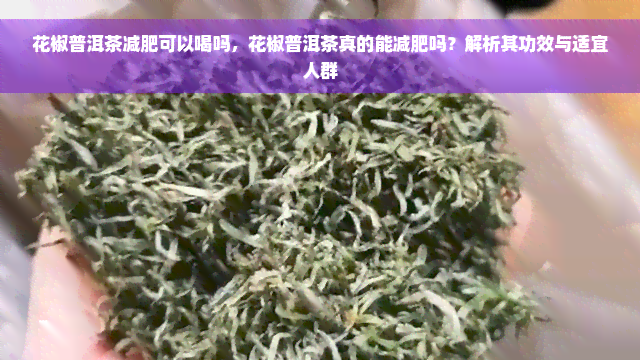 花椒普洱茶减肥可以喝吗，花椒普洱茶真的能减肥吗？解析其功效与适宜人群