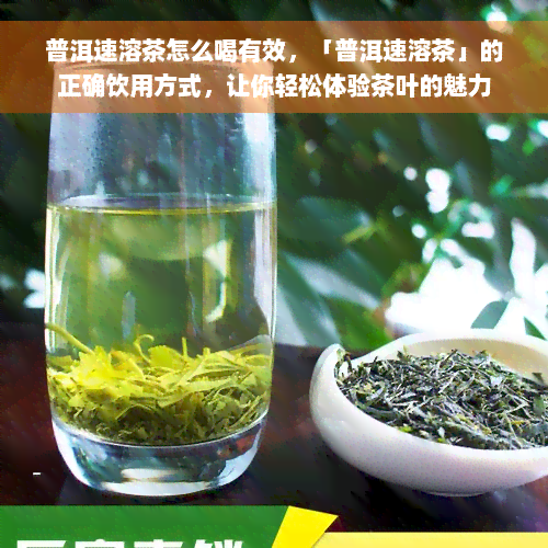 普洱速溶茶怎么喝有效，「普洱速溶茶」的正确饮用方式，让你轻松体验茶叶的魅力