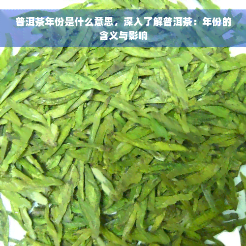 普洱茶年份是什么意思，深入了解普洱茶：年份的含义与影响