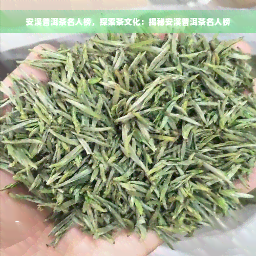 安溪普洱茶名人榜，探索茶文化：揭秘安溪普洱茶名人榜