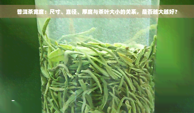 普洱茶宽度：尺寸、直径、厚度与茶叶大小的关系，是否越大越好？