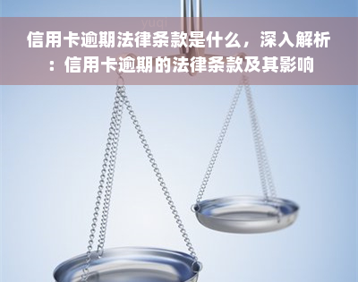 信用卡逾期法律条款是什么，深入解析：信用卡逾期的法律条款及其影响