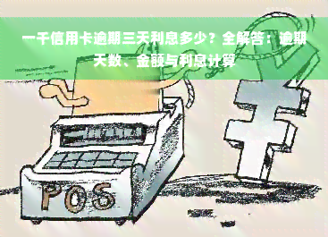 一千信用卡逾期三天利息多少？全解答：逾期天数、金额与利息计算