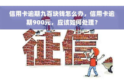 信用卡逾期九百块钱怎么办，信用卡逾期900元，应该如何处理？