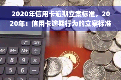 2020年信用卡逾期立案标准，2020年：信用卡逾期行为的立案标准解析