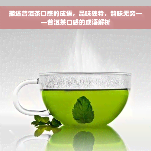 描述普洱茶口感的成语，品味独特，韵味无穷——普洱茶口感的成语解析