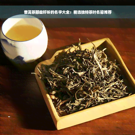 普洱茶那些好听的名字大全：精选独特茶叶名称推荐