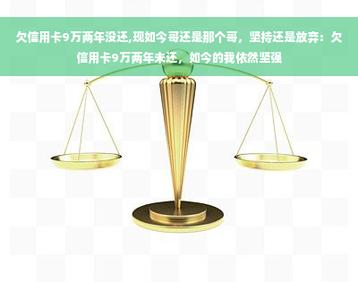 欠信用卡9万两年没还,现如今哥还是那个哥，坚持还是放弃：欠信用卡9万两年未还，如今的我依然坚强