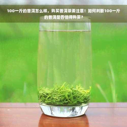 100一斤的普洱怎么样，购买普洱茶要注意！如何判断100一斤的普洱是否值得购买？