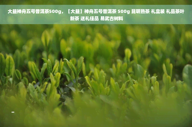 大益神舟五号普洱茶500g，【大益】神舟五号普洱茶 500g 昆明熟茶 礼盒装 礼品茶叶 新茶 送礼佳品 易武古树料