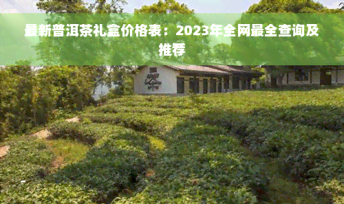 最新普洱茶礼盒价格表：2023年全网最全查询及推荐