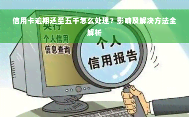 信用卡逾期还至五千怎么处理？影响及解决方法全解析