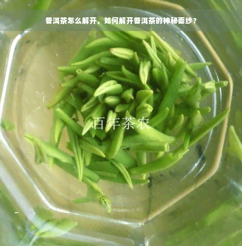 普洱茶怎么解开，如何解开普洱茶的神秘面纱？