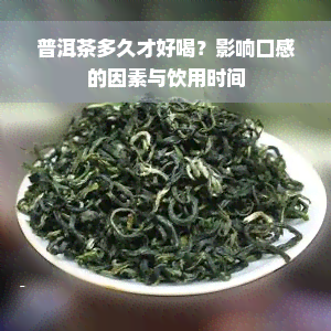 普洱茶多久才好喝？影响口感的因素与饮用时间