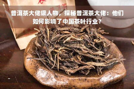 普洱茶大佬级人物，探秘普洱茶大佬：他们如何影响了中国茶叶行业？