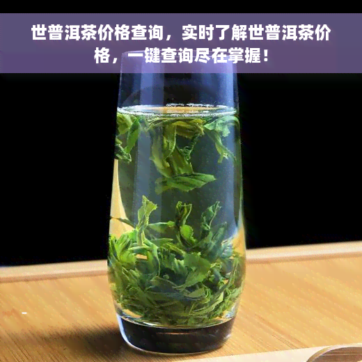 世普洱茶价格查询，实时了解世普洱茶价格，一键查询尽在掌握！