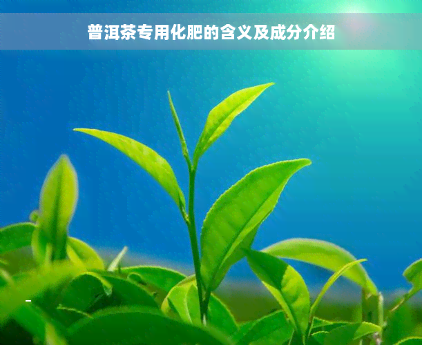 普洱茶专用化肥的含义及成分介绍