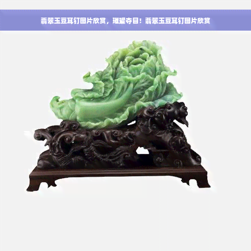 翡翠玉豆耳钉图片欣赏，璀璨夺目！翡翠玉豆耳钉图片欣赏