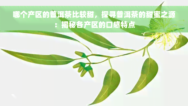 哪个产区的普洱茶比较甜，探寻普洱茶的甜蜜之源：揭秘各产区的口感特点