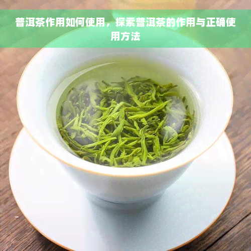 普洱茶作用如何使用，探索普洱茶的作用与正确使用方法