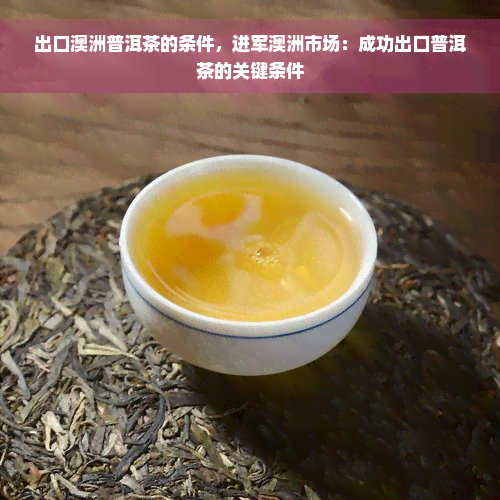 出口澳洲普洱茶的条件，进军澳洲市场：成功出口普洱茶的关键条件