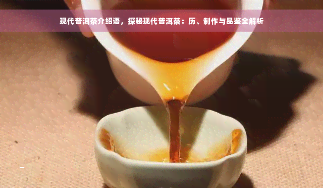 现代普洱茶介绍语，探秘现代普洱茶：历、制作与品鉴全解析