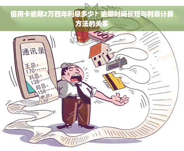 信用卡逾期2万四年利息多少？逾期时间长短与利息计算方法的关系